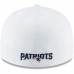 Men's New England Patriots New Era White Omaha Low Profile 59FIFTY Fitted Hat 3156590